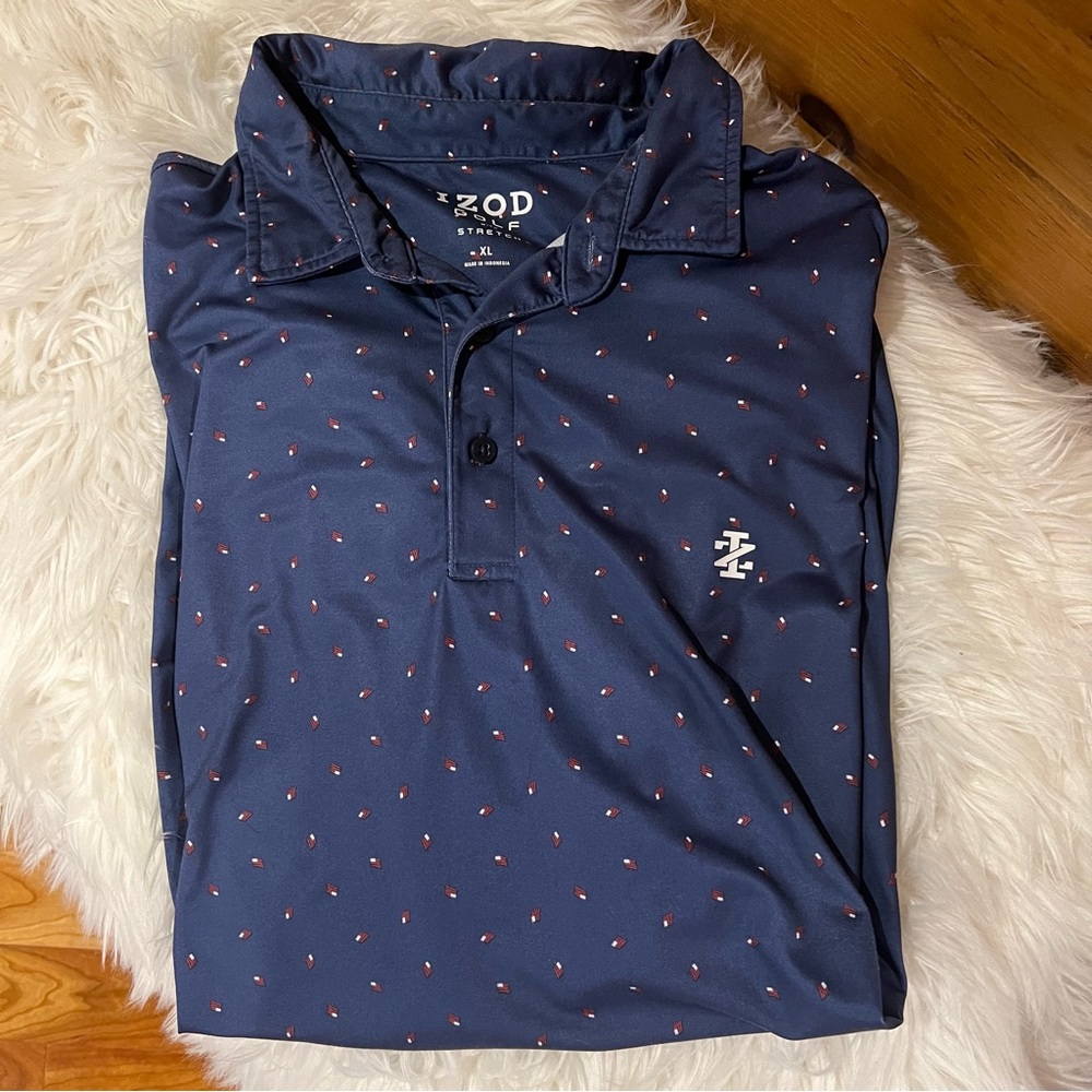 Izod Navy Blue Short Sleeve Men’s golf tee⛳️